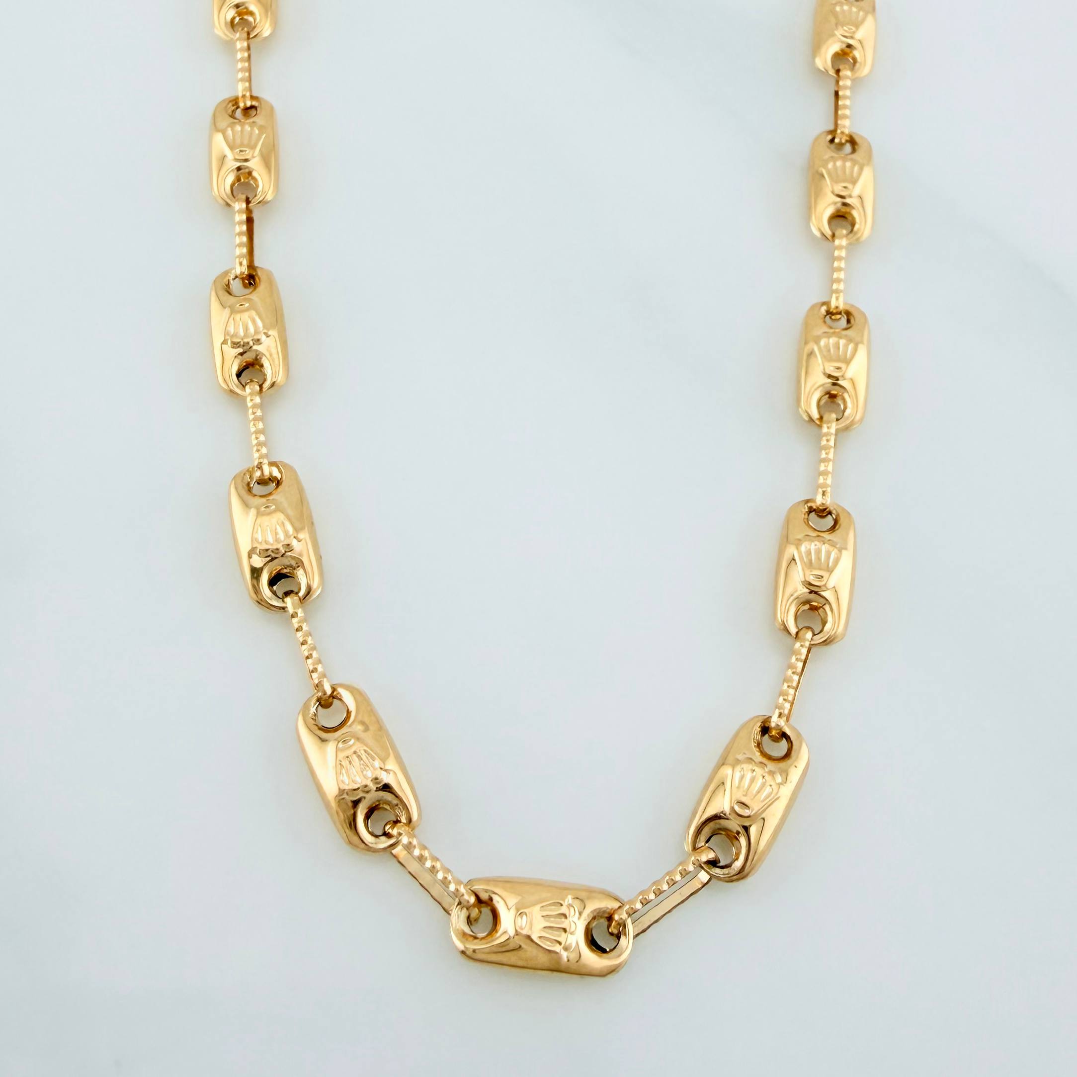 Cadena Rustica Corona 12.45 g / 24 in / 4.2 mm Oro Amarillo 18K