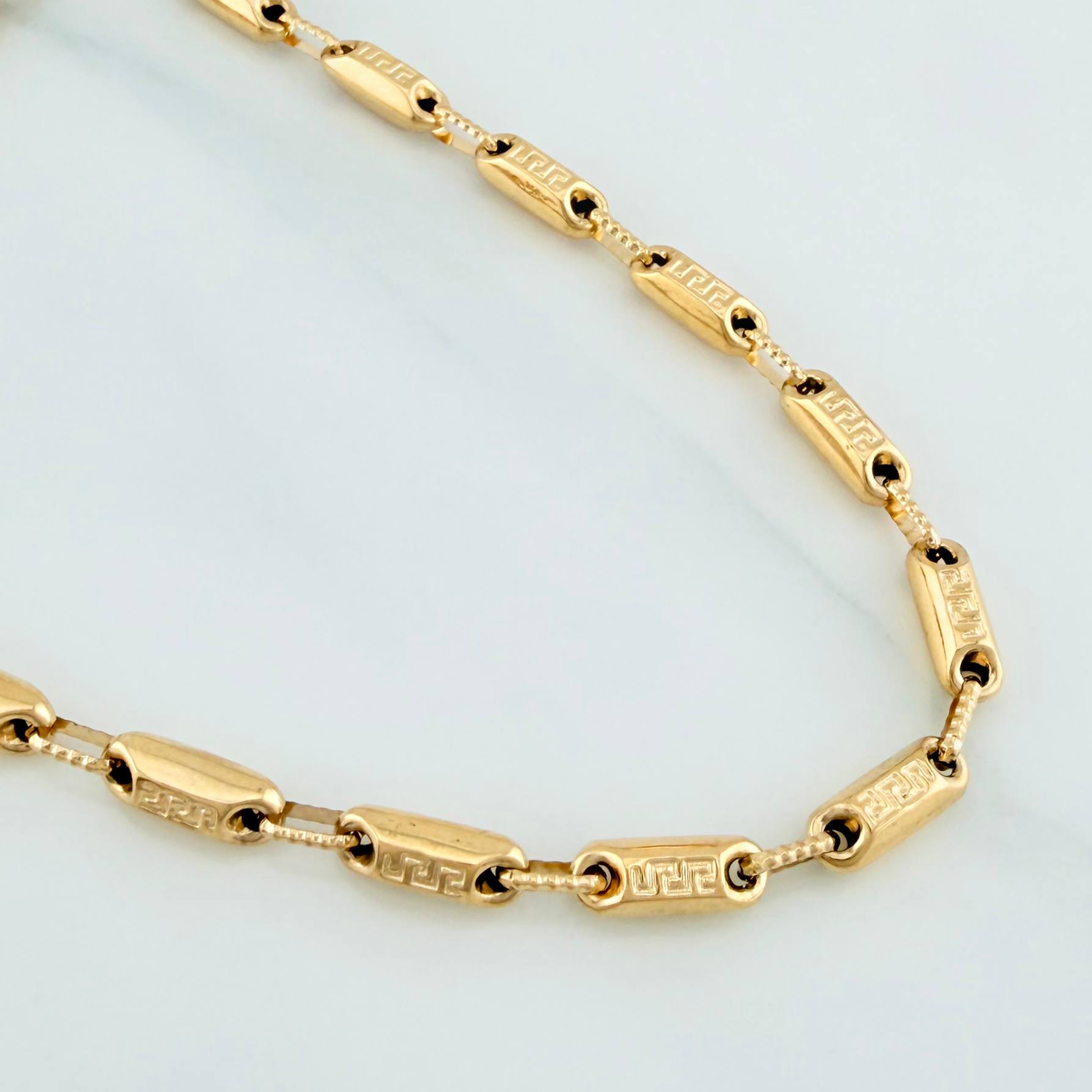 Cadena Rustica Tribal 13.9 g / 24 1/2 in / 3.5 mm Oro Amarillo 18K