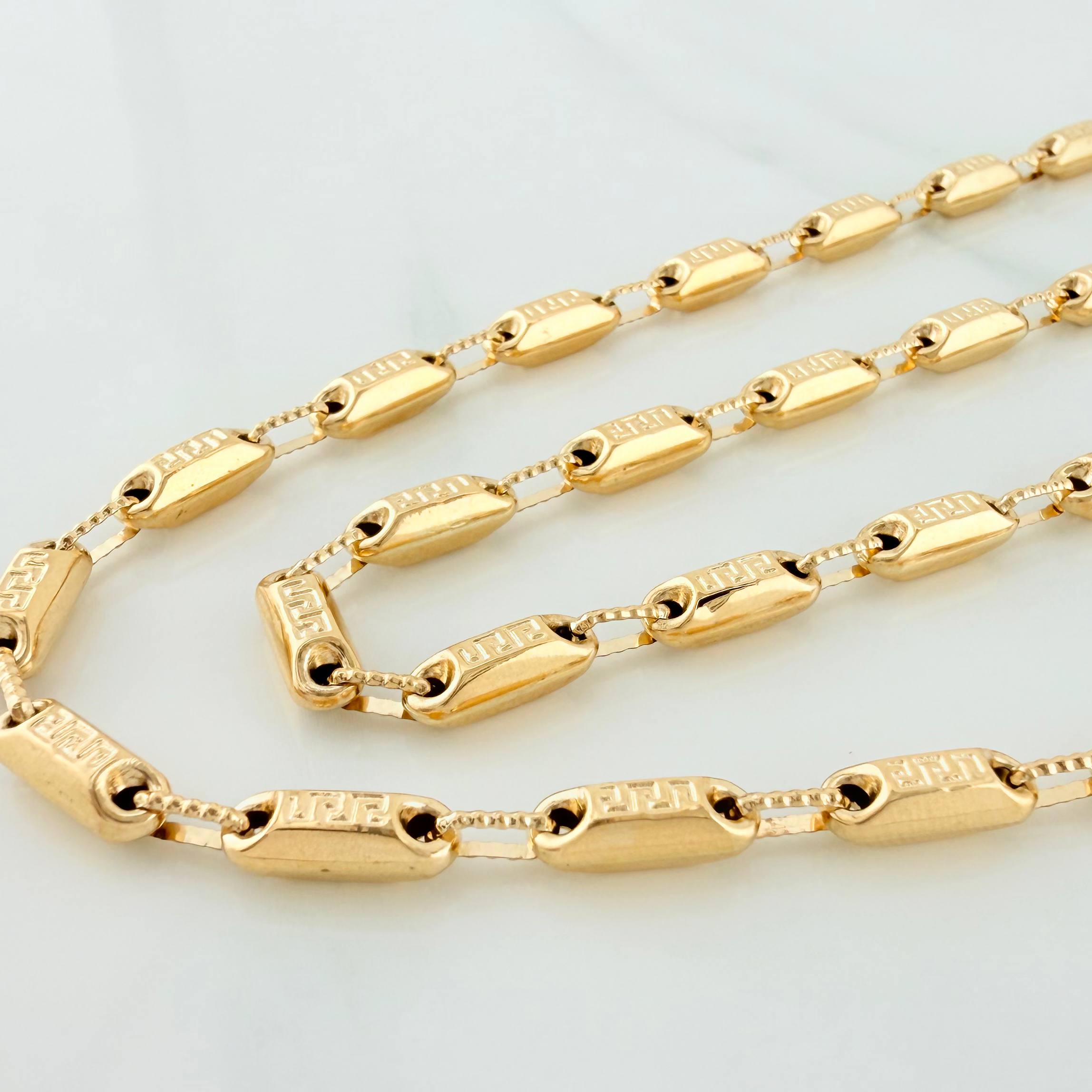 Cadena Rustica Tribal 13.9 g / 24 1/2 in / 3.5 mm Oro Amarillo 18K
