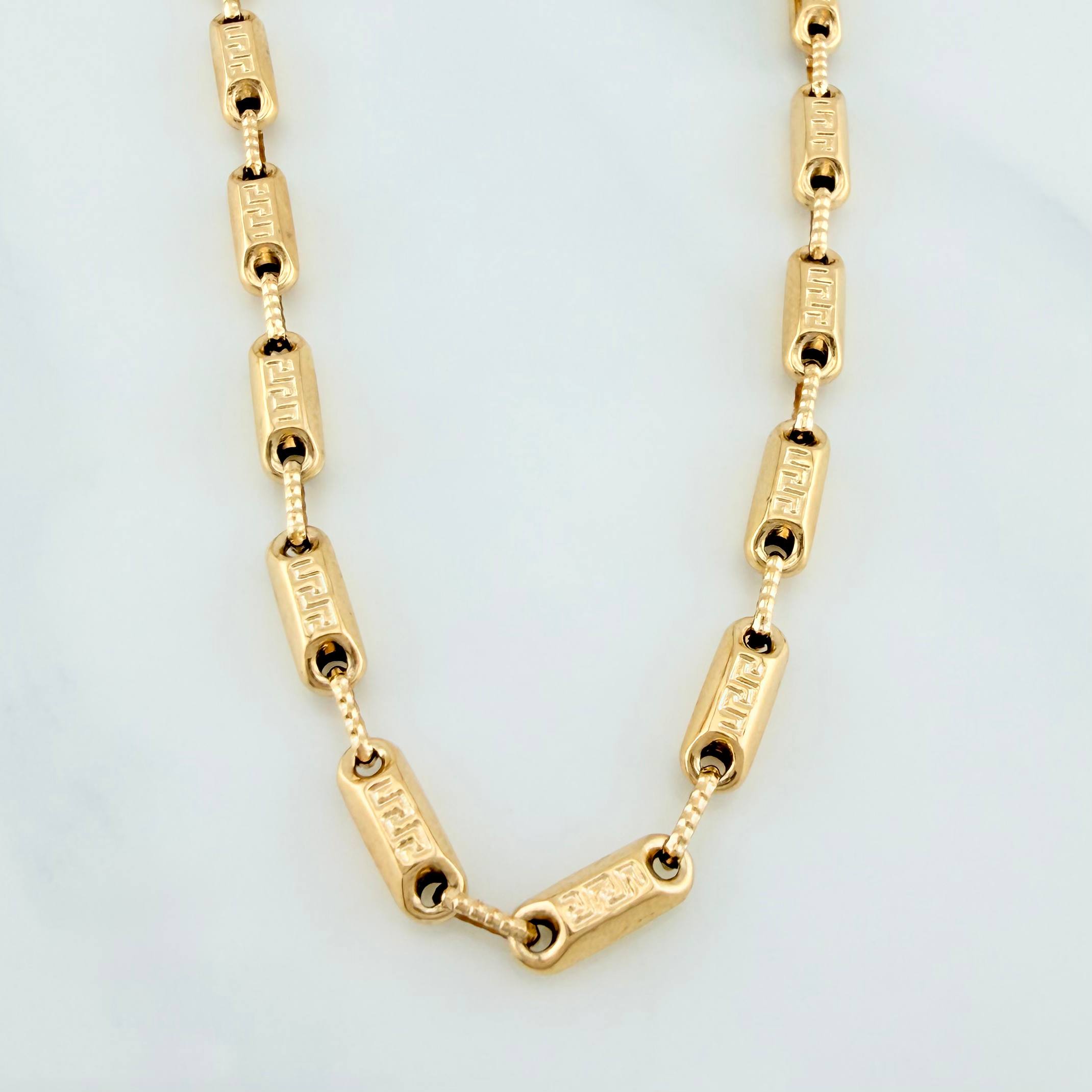 Cadena Rustica Tribal 13.9 g / 24 1/2 in / 3.5 mm Oro Amarillo 18K