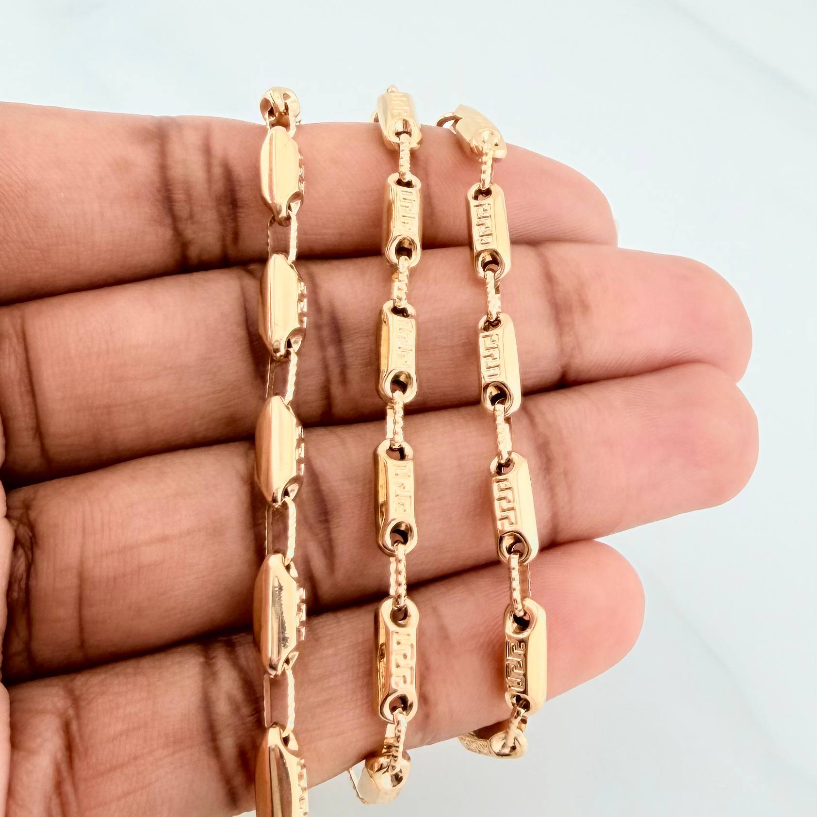 Cadena Rustica Tribal 13.9 g / 24 1/2 in / 3.5 mm Oro Amarillo 18K