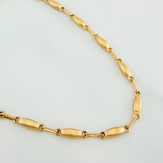 Cadena Rustica Eslabon 10.55 g / 24 1/2 in / 4 mm Oro Amarillo 18K