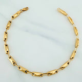 Pulso Rustico Rombos 4.7 g / 8 1/4 in / 3.55 mm Oro Amarillo 18K