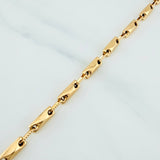 Pulso Rustico Rombos 4.7 g / 8 1/4 in / 3.55 mm Oro Amarillo 18K