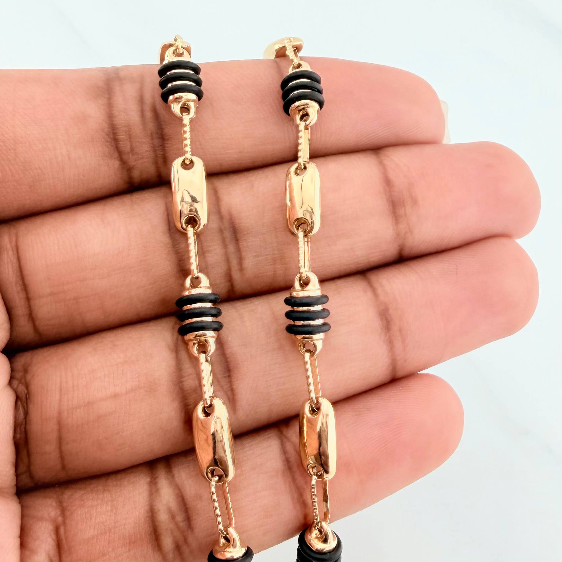 Tobillera Rustica Tornillo 6 g / 10 in / 4.75 mm Oro Amarillo 18K