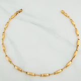 Rustic Link Anklet 4.6 g / 10 1/4 in / 3.25 mm 18K Yellow Gold