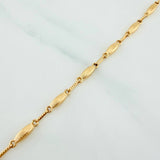 Rustic Link Anklet 4.6 g / 10 1/4 in / 3.25 mm 18K Yellow Gold