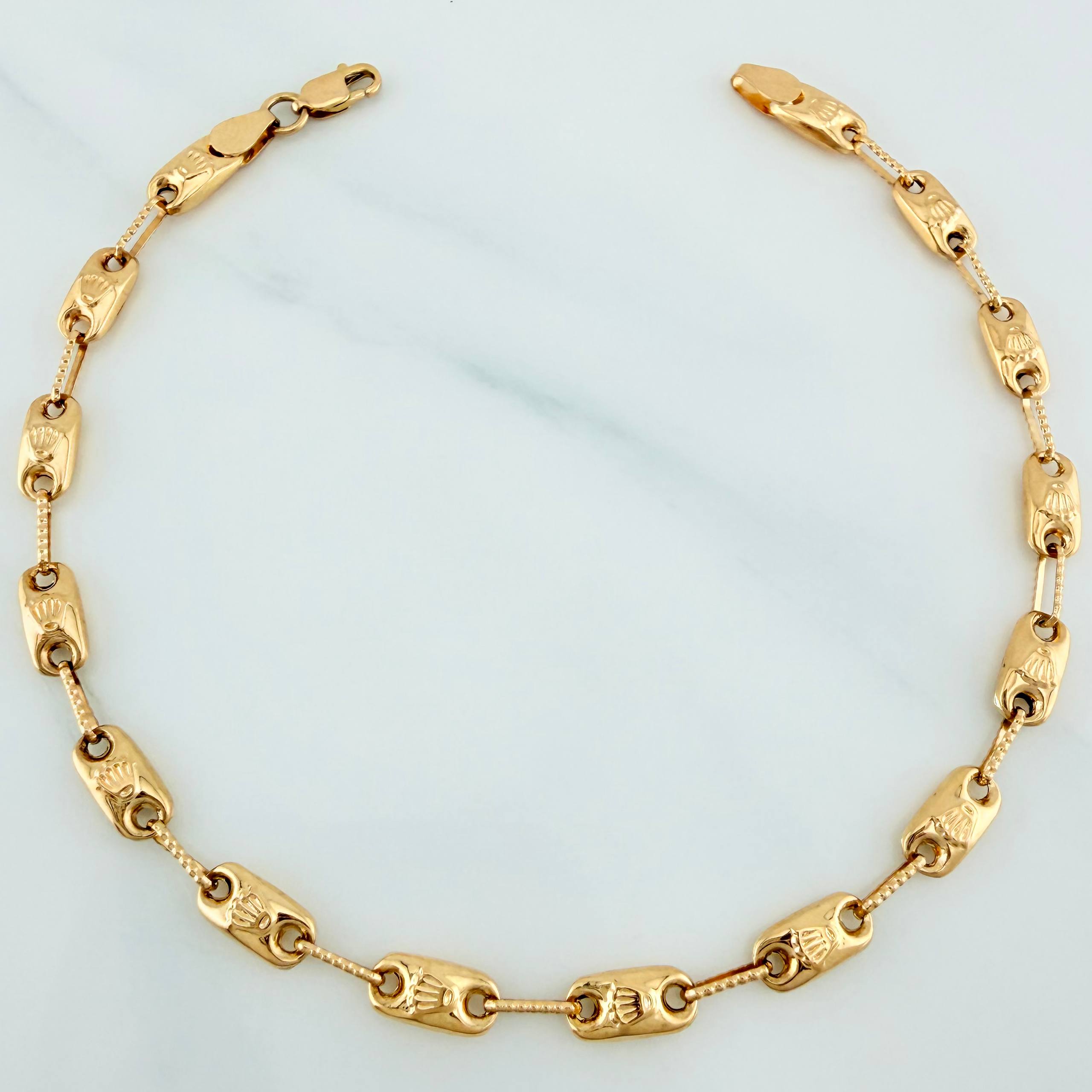 Bracelet Rustico Corona 4.5 g / 8 1/2 in / 3.9 mm Yellow Gold 18K