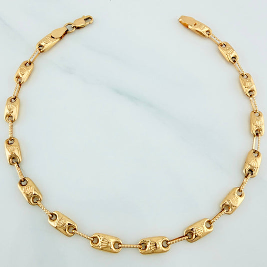 Pulso Rustico Corona 4.5 g / 8 1/2 in / 3.9 mm Oro Amarillo 18K