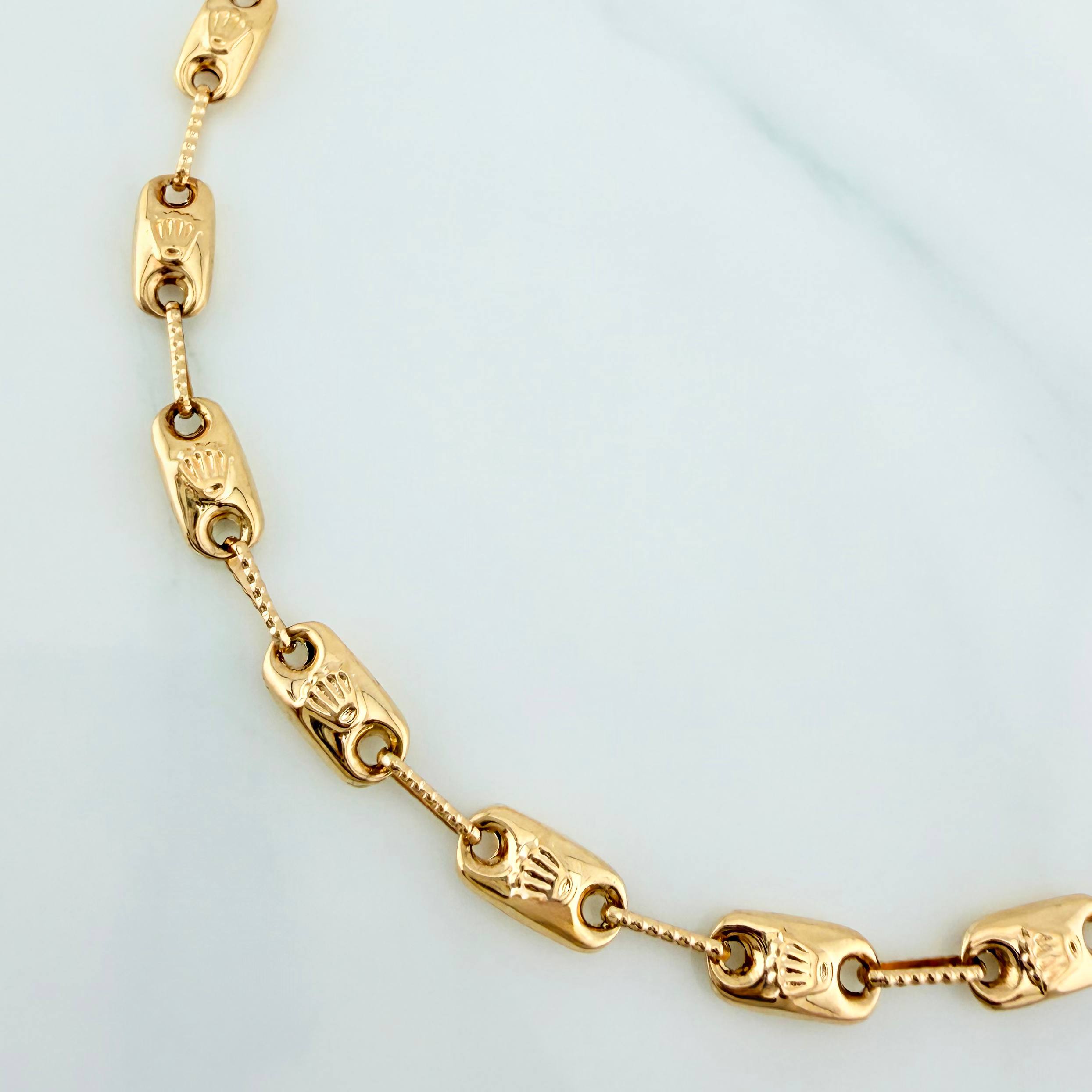 Bracelet Rustico Corona 4.5 g / 8 1/2 in / 3.9 mm Yellow Gold 18K