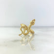 Snake Ring 5.25gr / T6 1/4 / Black Zircons Yellow Gold