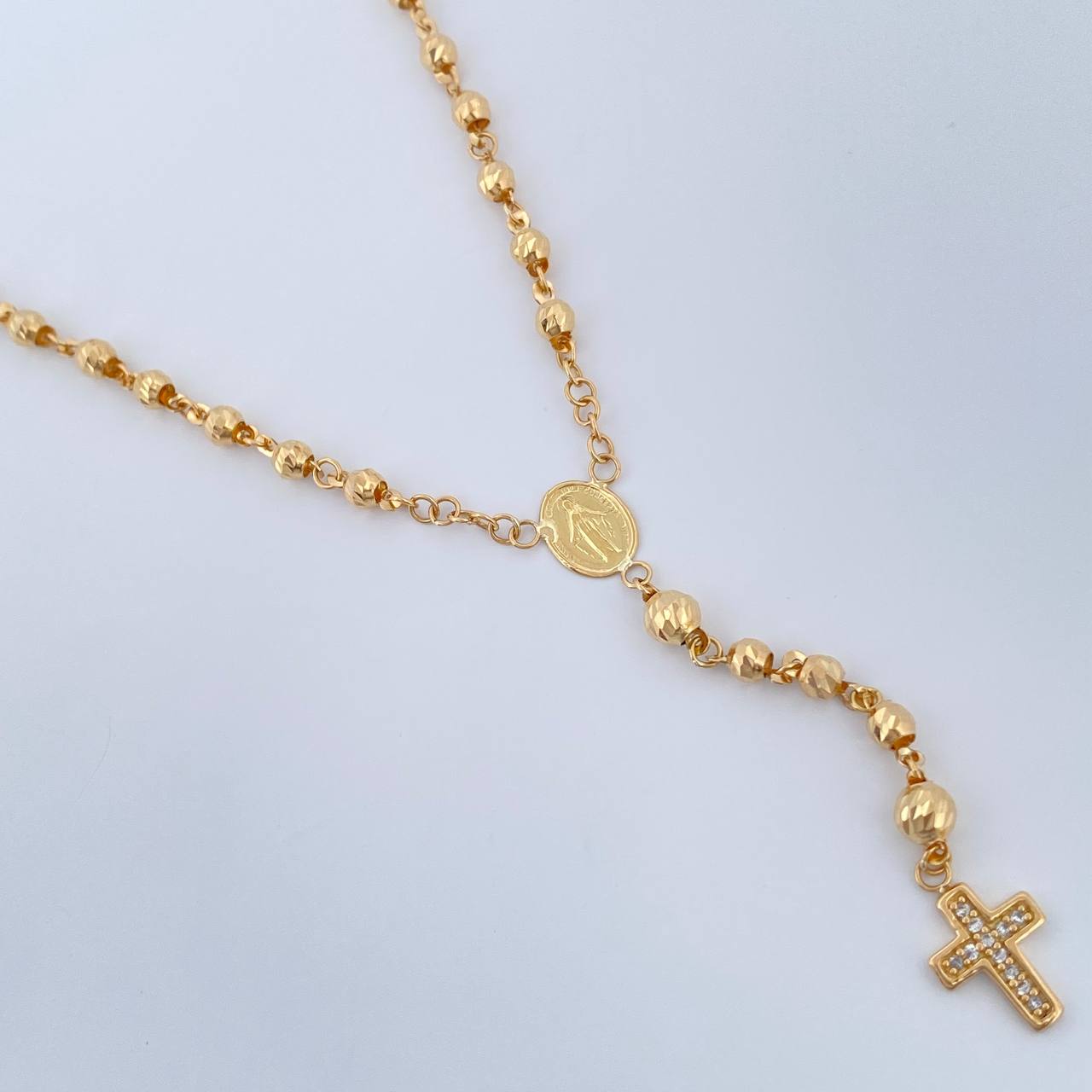 Rosario Virgen Milagrosa 7.8gr / 20 3/4 in / Oro Amarillo 18K $