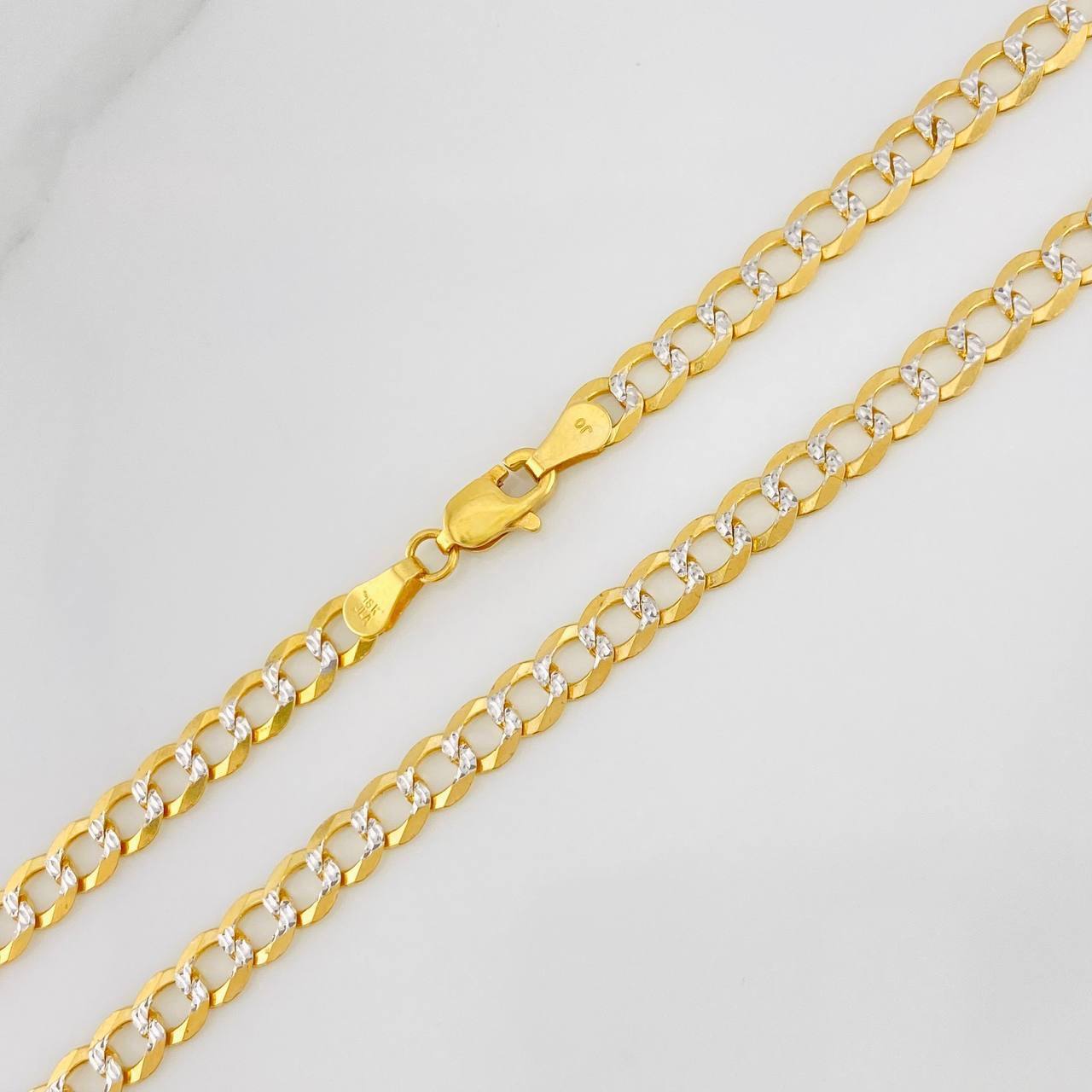 Cadena Cubana 17.95g / 26 in / 4.71mm Dos Oros Amarillo Blanco 18K