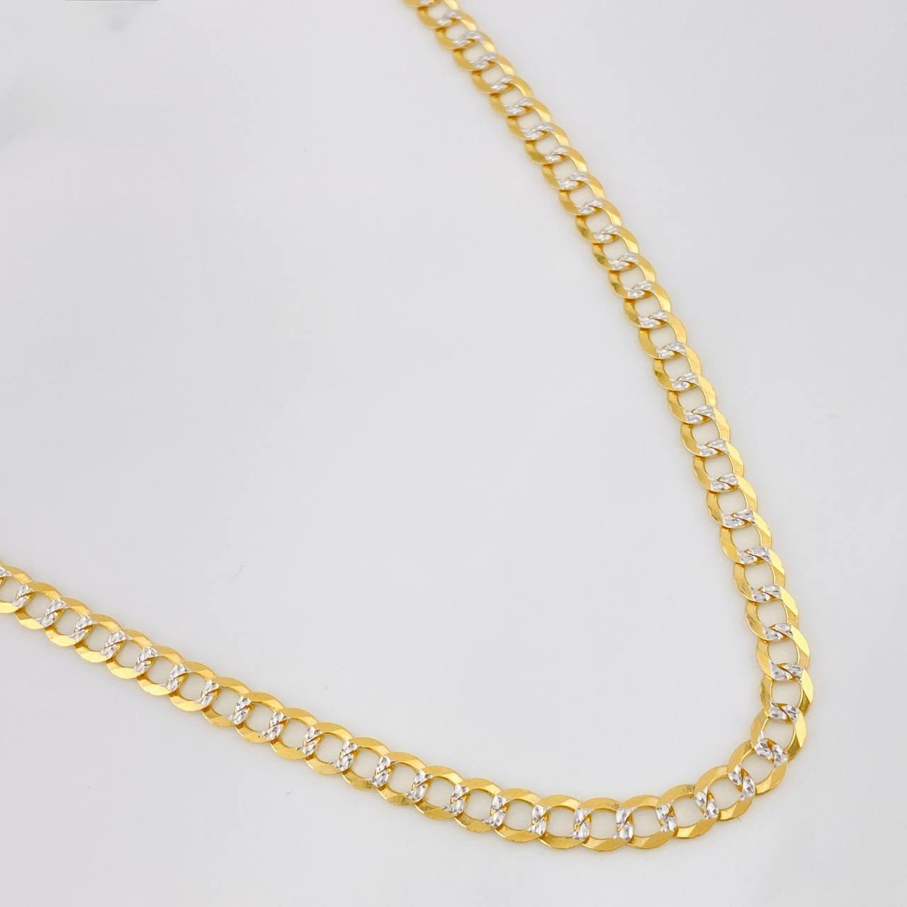 Cadena Cubana 17.95g / 26 in / 4.71mm Dos Oros Amarillo Blanco 18K