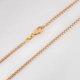 Cadena Veneciana 17.85g / 24 in / 1.8mm Dos Oros Blanco Rosa 18K
