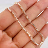 Cadena Veneciana 17.85g / 24 in / 1.8mm Dos Oros Blanco Rosa 18K