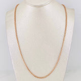 Cadena Veneciana 17.85g / 24 in / 1.8mm Dos Oros Blanco Rosa 18K
