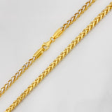 Cadena Franco 19.6g / 26 in / 3.27mm Dos Oros Amarillo Blanco 18K