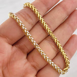 Cadena Franco 19.6g / 26 in / 3.27mm Dos Oros Amarillo Blanco 18K