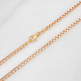 Cadena Veneciana 32.55g / 28 in / 2.7mm Dos Oros Blanco Rosa 18K