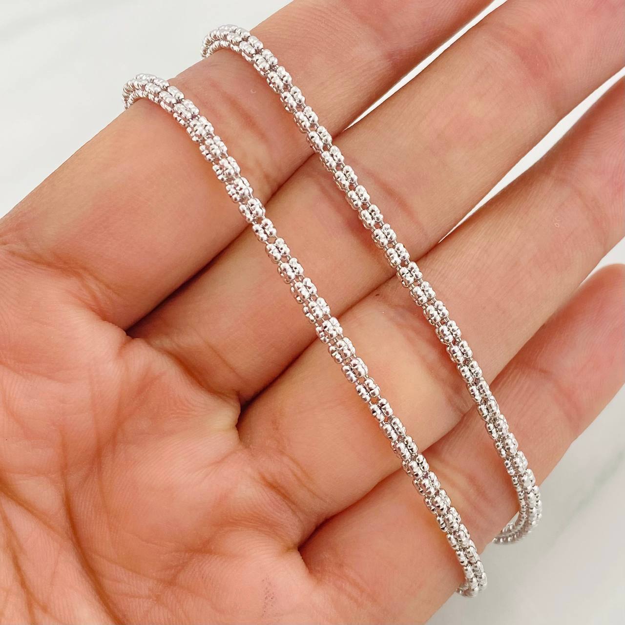 Cadena Ice 15.9g / 24 in / 2.14mm Oro Blanco 18K