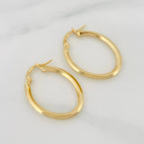 Candongas Clau Ovaladas 1.55g / 3/4 in Oro Amarillo 18K