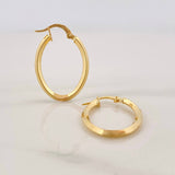 Candongas Clau Ovaladas 1.55g / 3/4 in Oro Amarillo 18K