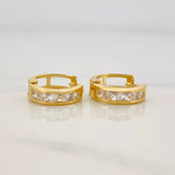 Candongas Carril 1.65g / 1/2 in Oro Amarillo 18K