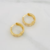 Candongas Carril 1.65g / 1/2 in Oro Amarillo 18K