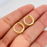 Candongas Carril 1.65g / 1/2 in Oro Amarillo 18K