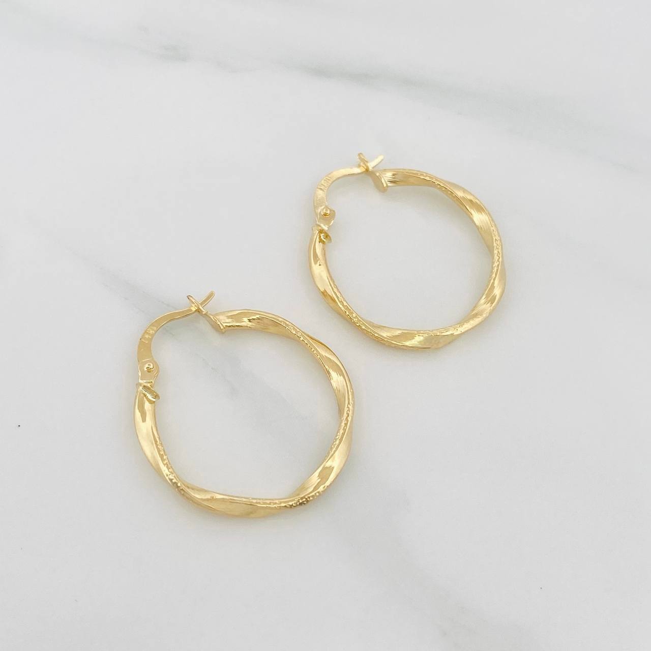 Candongas Asby 1.5g / 3/4 in Oro Amarillo 18K