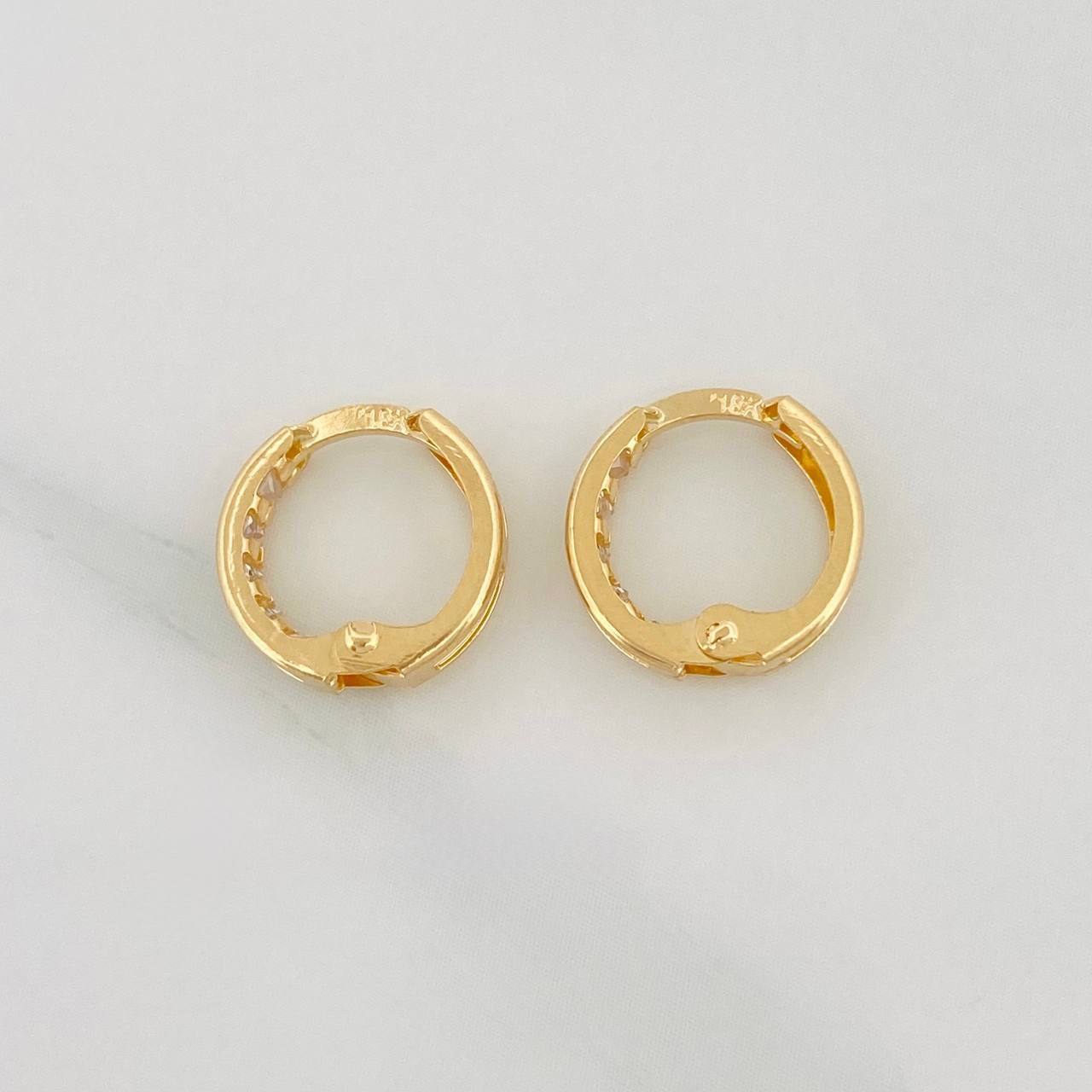 Hoop Earrings Carril 1.1g / 1/2 in Yellow Gold 18K