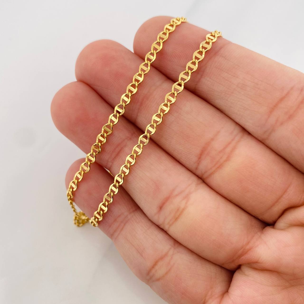 Cadena Marinera 3.3g / 24 in / 2.7mm Oro Amarillo 18K