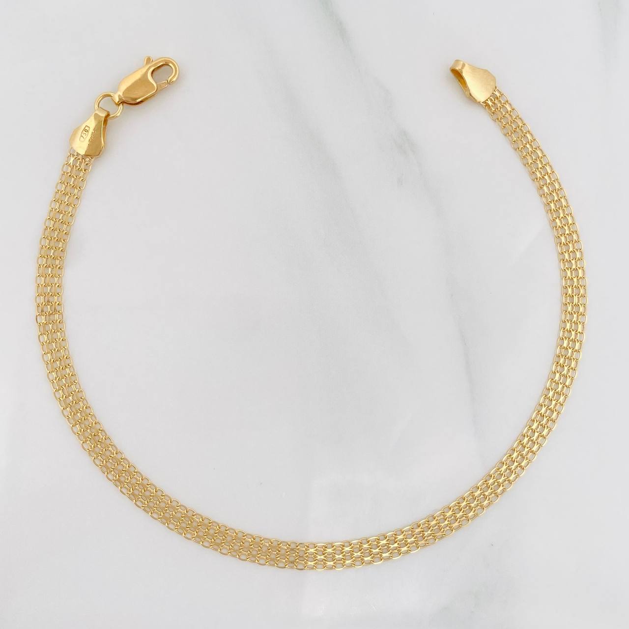 Pulso Chino 2.45g / 7 1/2 in / 3.6mm Oro Amarillo 18K