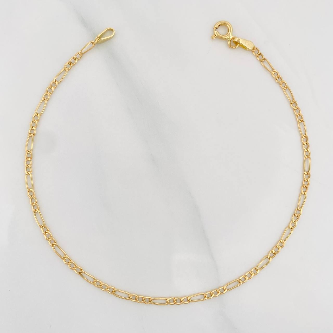 Pulso Figaro 1g / 7 3/4 in / 1.9mm Oro Amarillo 18K