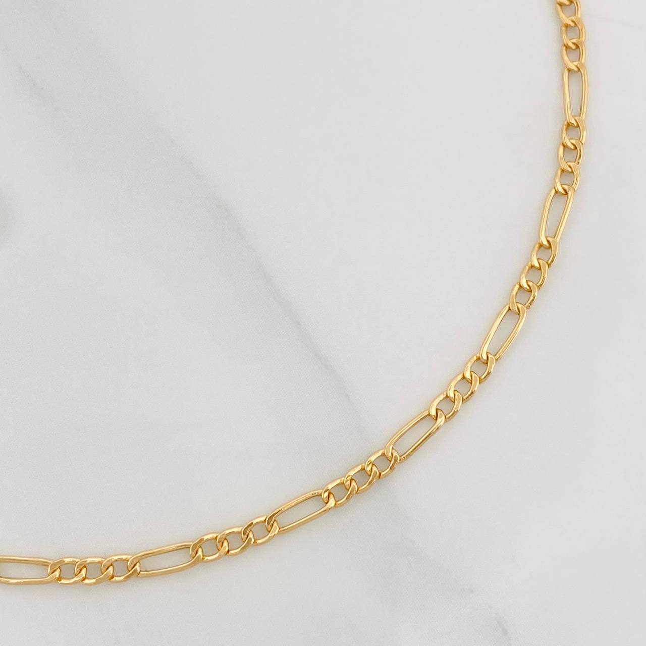 Pulso Figaro 1g / 7 3/4 in / 1.9mm Oro Amarillo 18K
