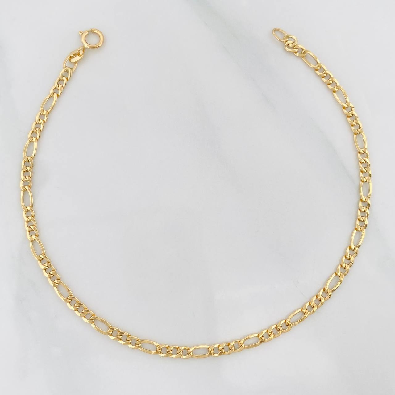 Pulso Figaro 0.95g / 7 1/2 in / 2.5mm Oro Amarillo 18K