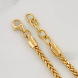 Pulso Modulable Franco 3.65g / 8 1/4 in - 7 1/2 in / 2.3mm Oro Amarillo 18K