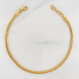 Pulso Modulable Franco 3.65g / 8 1/4 in - 7 1/2 in / 2.3mm Oro Amarillo 18K