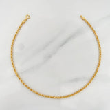 Rope Bracelet 0.65g / 6 3/4 in / 1.6mm Yellow Gold 18K