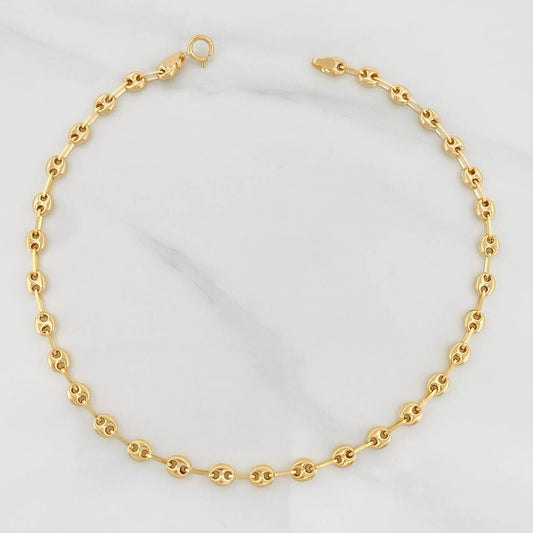 Tobillera GC 2.55g / 10 1/4 in / 3.1mm Oro Amarillo 18K