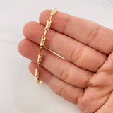 Rustic Barrel Anklet 3.75g / 9 3/4 in / 3.1mm Yellow Gold 18K