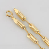 Tobillera Rustica Barril 3.7g / 9 3/4 in / 3.16mm Oro Amarillo 18K