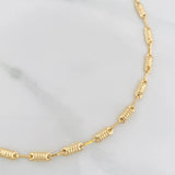Rustic Barrel Anklet 3.75g / 9 3/4 in / 3.1mm Yellow Gold 18K