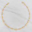 Rustic Barrel Anklet 3.7g / 9 3/4 in / 2.68mm Yellow Gold 18K