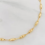 Rustic Barrel Anklet 3.65g / 10 1/4 in / 2.95mm Yellow Gold 18K