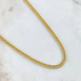 Cadena Cubana Reticulada 13.55gr / 65cm / 4.2mm Oro Amarillo +3 18K