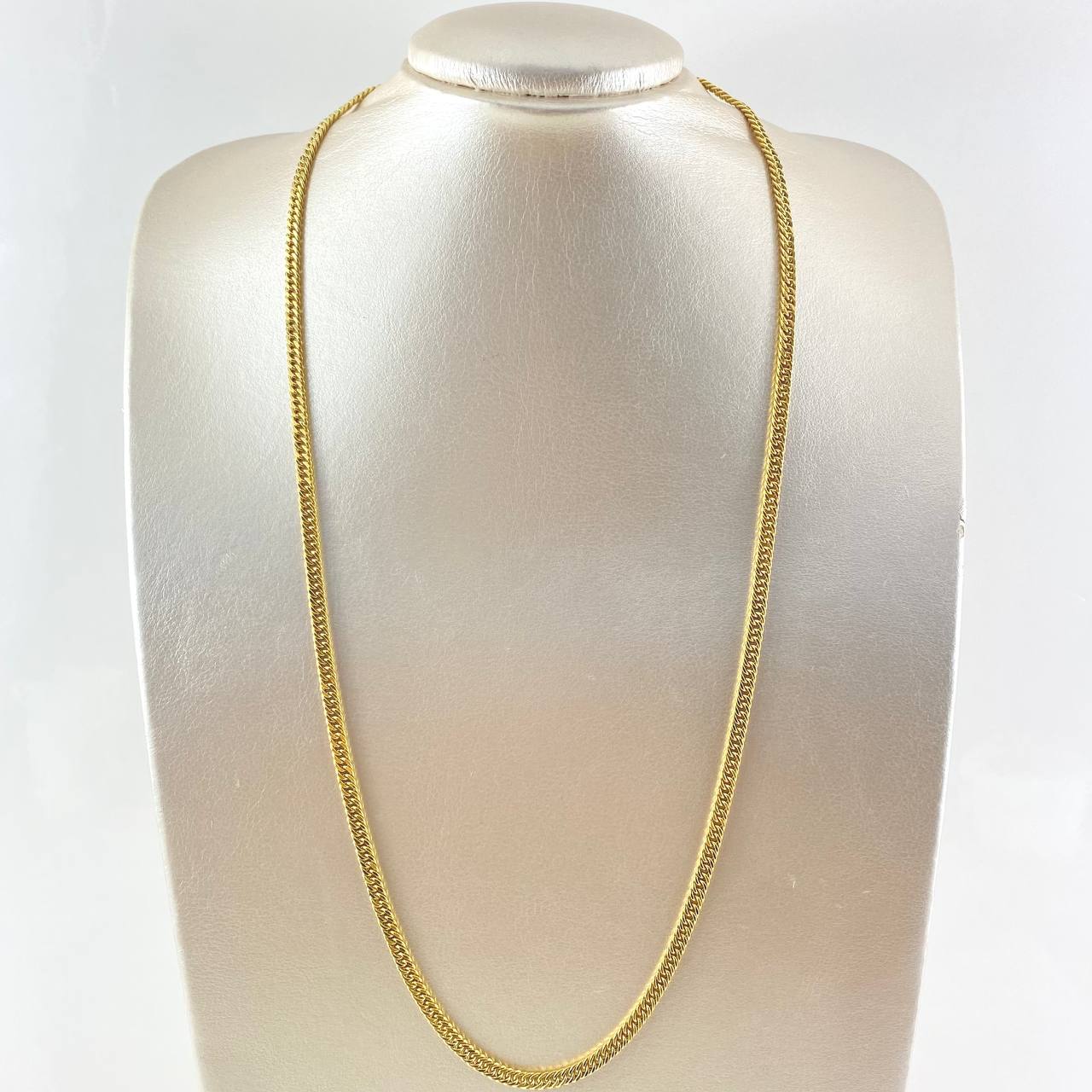 Cadena Cubana Reticulada 13.55gr / 65cm / 4.2mm Oro Amarillo +3 18K