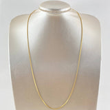 Cadena Franco 4.3gr / 23 3/4 in / 0.95mm Oro Amarillo +3 18K !
