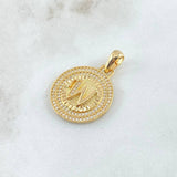 Dije Medalla Letra W 4.85g / 1 1/4 in Oro Amarillo 18K